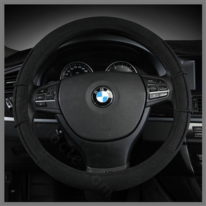 Hot sales Universal Car Steering Wheel Covers For Flax 15 inch 38CM - Black