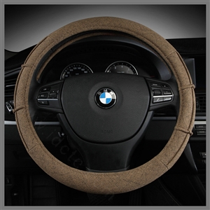 Hot sales Universal Car Steering Wheel Covers For Flax 15 inch 38CM - Gold