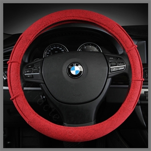 Hot sales Universal Car Steering Wheel Covers For Flax 15 inch 38CM - Red