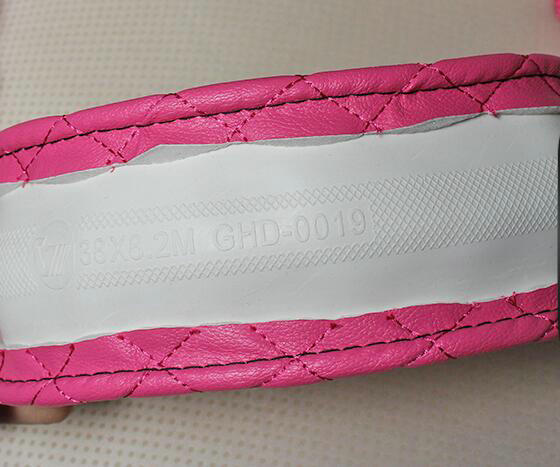 Personality Ears PU Leather Universal Car Steering Wheel Covers 15 inch - Rose