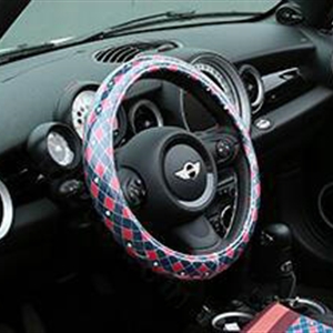 Personalized Diamond Female Universal Car Steering Wheel Covers PVC 15 inch - Blue Red