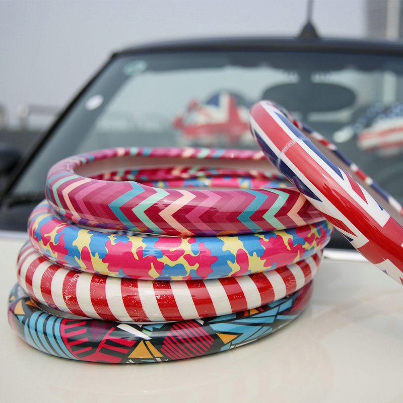 Personalized Female Universal Car Steering Wheel Covers PVC 15 inch - Deep blue