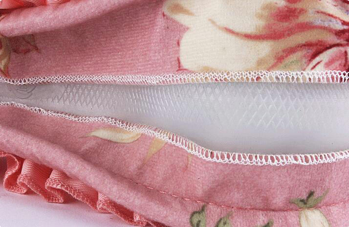 Winter Plush Cloth Fold Lace Universal Auto Steering Wheel Covers 15 inch 38CM - Pink