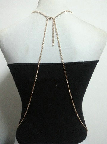 Calssic Bikini Beach Alloy Belly Waist Body Chains Dress Decro Necklace Jewelry - Gold