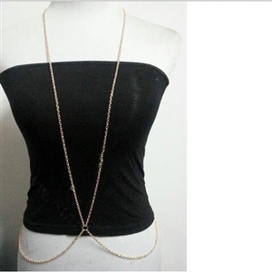 Calssic Bikini Beach Alloy Belly Waist Body Chains Dress Decro Necklace Jewelry - Gold