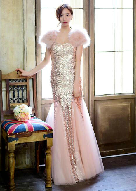 Elegant Real Ostrich Fur Bridal Wedding Shawls Women Winter Warm Wraps Cape - Light Pink