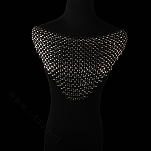 Exaggerated Heavy Metal Choker Pendant Maxi Necklace Sexy Bar Bikini Body Chains Accessories - Black