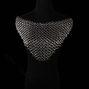 Exaggerated Heavy Metal Choker Pendant Maxi Necklace Sexy Bar Bikini Body Chains Accessories - Sliver