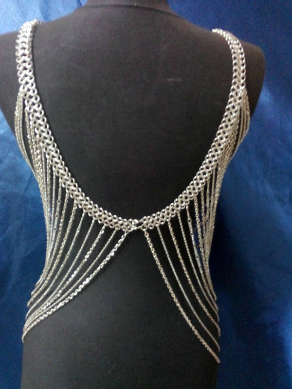 Fashion Body Belly Waist Chain Club Dance Multilayer Alloy Punk Long Necklace Jewelry - Gold
