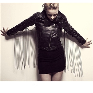 Fashion Body Chain Nightclub Showgirl Back Wing Tassel Punk Long Necklace Jewelry - Gold