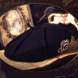 Fashion Modern Girl Diamond Flower Knitted Wool Beanies Caps Party Dress Hats - Black