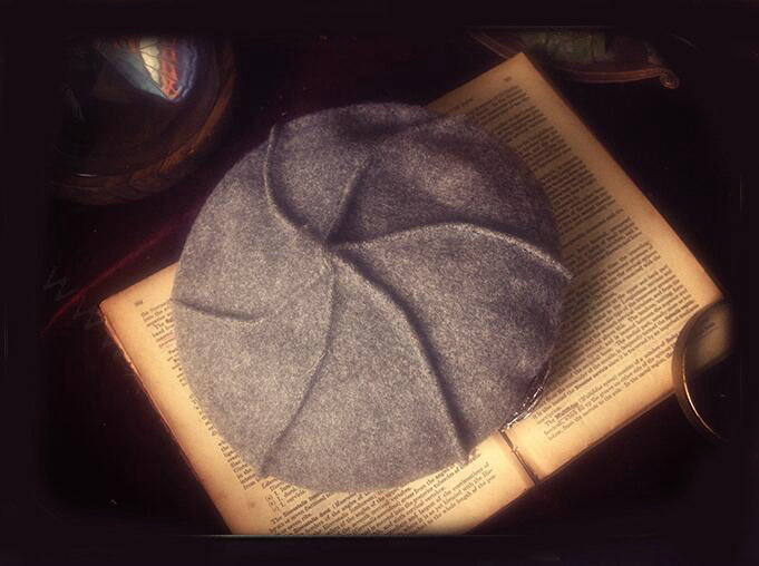 Fashion Modern Girl Diamond Flower Knitted Wool Beanies Caps Party Dress Hats - Gray