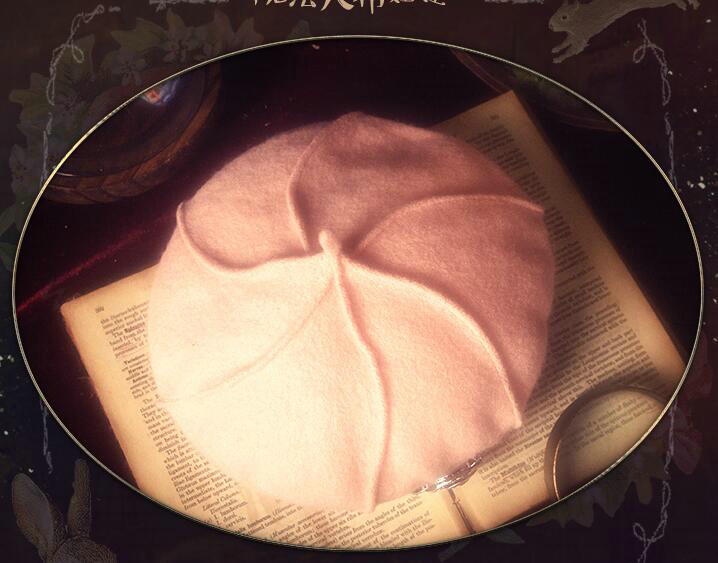 Fashion Modern Girl Diamond Flower Knitted Wool Beanies Caps Party Dress Hats - Pink
