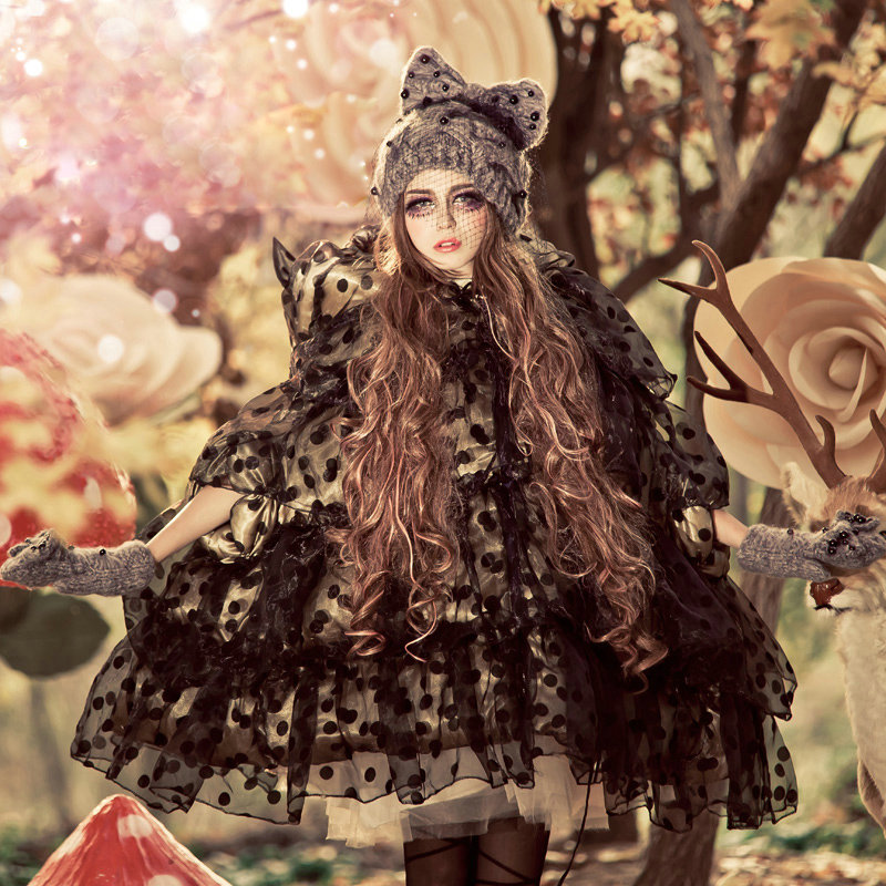Fashion Veil Mash Bowknot Pearl Knitted Wool Hats Women Winter Warm Beanies Caps - Gray