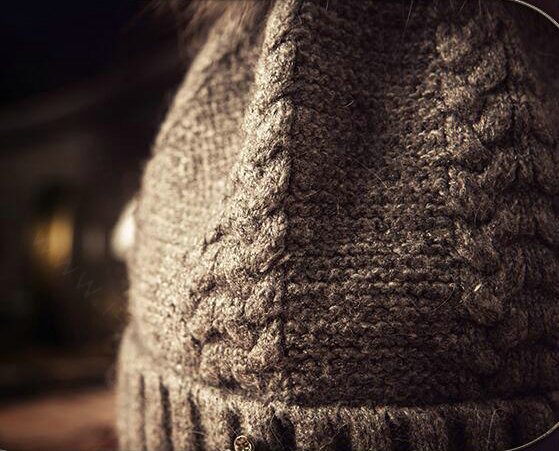Luxury Women Diamond Crown Knitted Wool Hats Winter Large Fox Fur Pom Poms Caps - Deep Grey