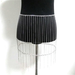 New Sexy Tassel Belly Waist Chain Bikini Body Chain Jewelry For Women - Silver