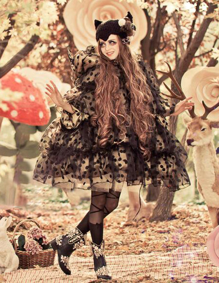Sexy Witch Devil Horns Cat Ears Knitted Wool Hats Winter Warm Fur Ball Beanies Caps - Black