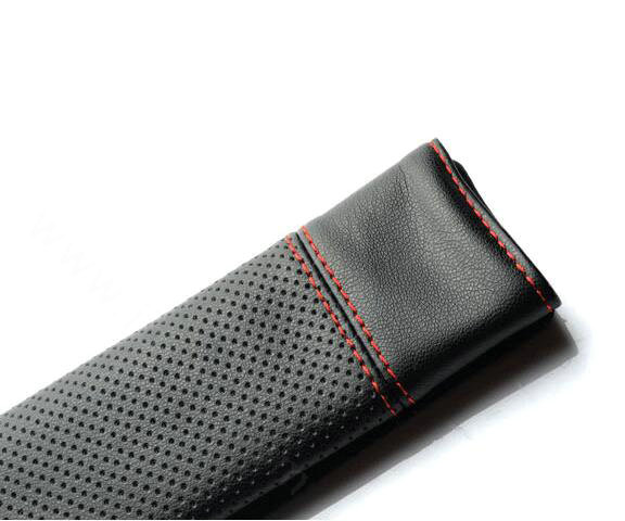 Calssic Man PU Leather Car Seat Safety Belt Covers Pads Car Decoration 2pcs - Black