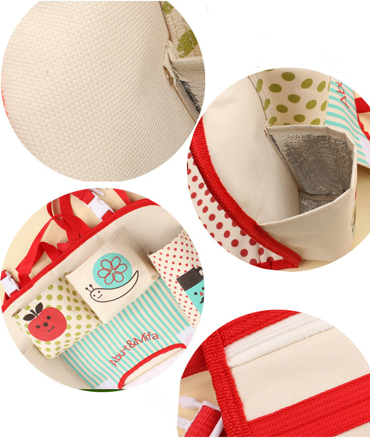 Cute Apple Multi-function Car Seat Back Hanging Pocket Thermal Insulation Storage Bag - Red