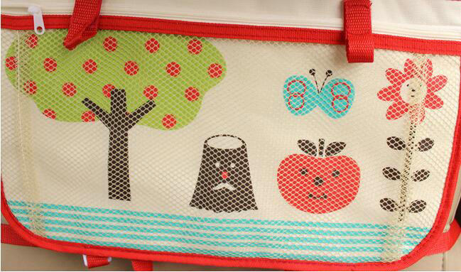 Cute Apple Multi-function Car Seat Back Hanging Pocket Thermal Insulation Storage Bag - Red