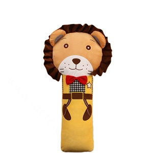 Cute Large Tiger Car Seat Safety Belt Covers Pads Winter Plush Long Cushion 1pcs - Yellow