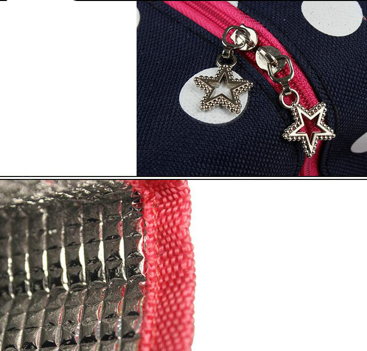 Polka Dot Multi-function Car Seat Back Hanging Pocket Thermal Storage Bag for Children - Blue