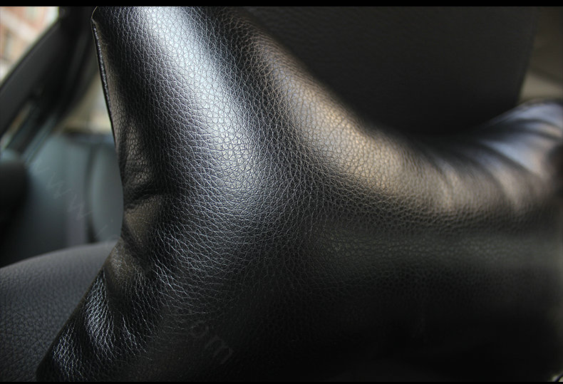 1PCS Roses Crystal Leather Car Neck Pillow Four Seasons General Auto Headrest for Women - Purple