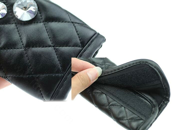 1pcs Car Safety Seat Belt Covers Elegant Crystal Flower Leather Shoulder Pads Accessories - Purple