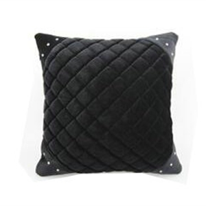 1pcs Diamond Plush Car Arms Pillows Support Lumbar Cushion Auto Interior Decoration - Black