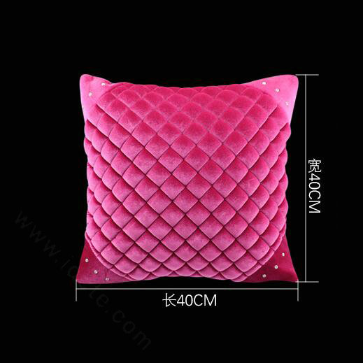 1pcs Diamond Plush Car Arms Pillows Support Lumbar Cushion Auto Interior Decoration - Rose