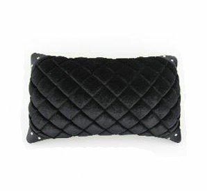 1pcs Diamond Plush Car Waist Pillows Support Lumbar Cushion Auto Interior Decoration - Black