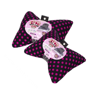 Calssic Polka Dot Car Neck Pillows Headrest Cotton Auto Interior Decoration 1pcs - Black Rose