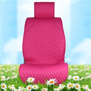 Crystal Leather Car Seat Cushion Universal Auto Seat Covers 10pcs Sets Free Shipping - Pink