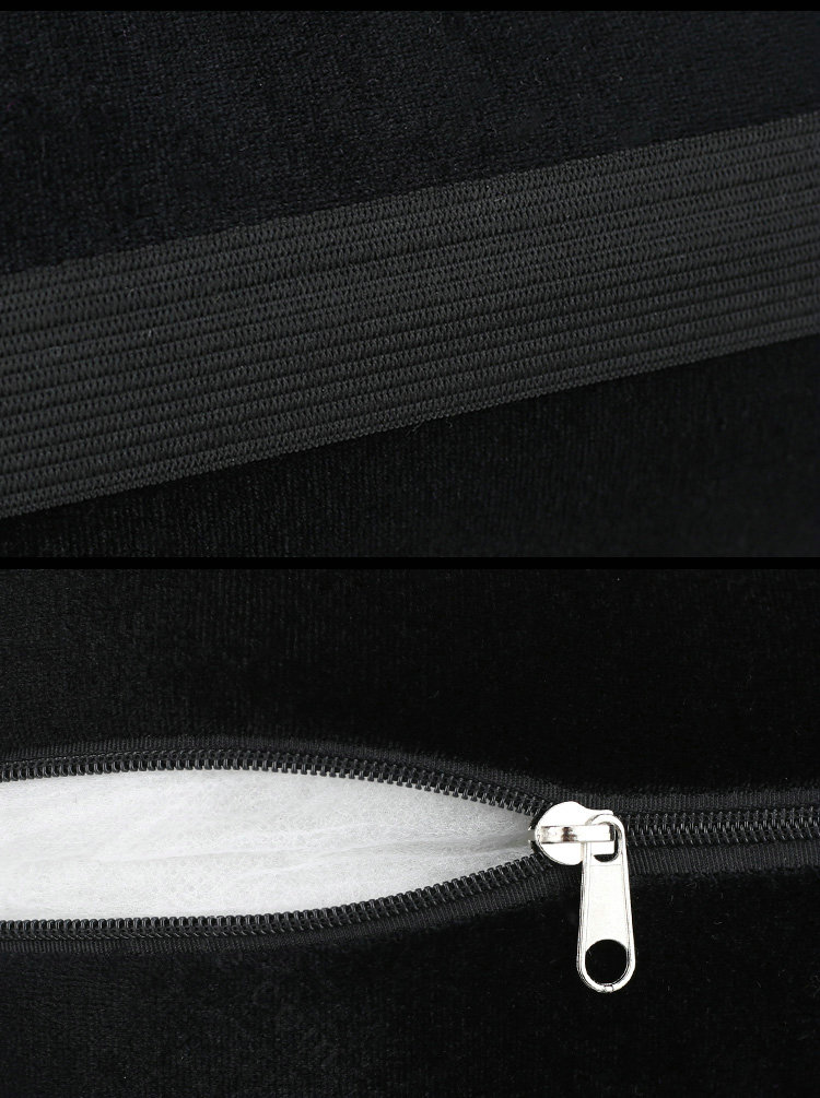 Fashion Diamond Flower Car Neck Pillows Headrest Soft Plush Auto Interior Decoration 1pcs - Black