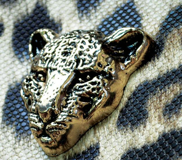 Fashion Leopard Car Seat Cushion Universal Plush Auto Covers 12pcs Sets - Gray