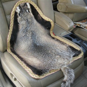 Hot Sales Badgers leather Car Seat Cushion Universal Auto Whole Fur Pads 1pcs - Brown