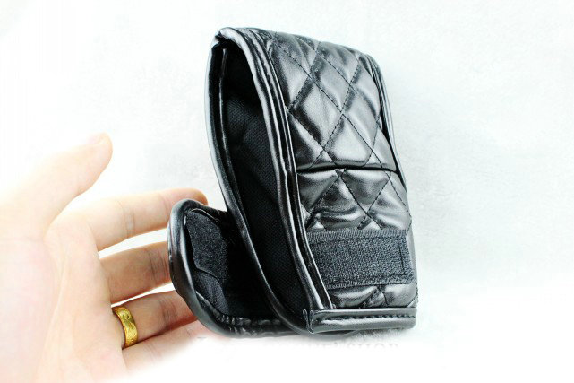 Lady Flower Car Interior Accessories Sets Leather Handbrake Cover & Shiter Cover 2pcs - Rose Black