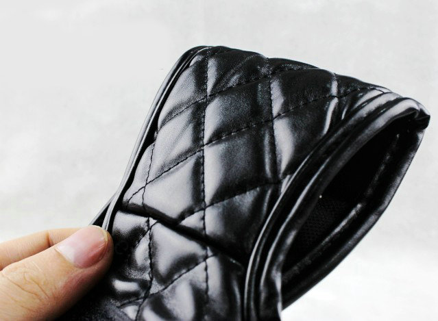 Lady Flower Car Interior Accessories Sets Leather Handbrake Cover & Shiter Cover 2pcs - White Black