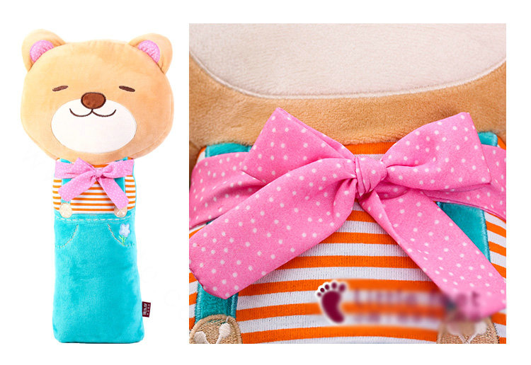 Large Bear Plush Car Safety Seat Belt Covers PP Cotton Shoulder Pads for Childen 1pcs - Blue