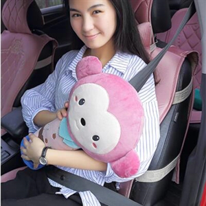 Large Monkey Plush Car Safety Seat Belt Covers Shoulder Pads PP Cotton for Childen 1pcs - Pink