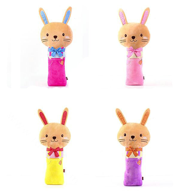 Large Rabbit Plush Car Safety Seat Belt Covers Shoulder Pads PP Cotton for Childen 1pcs - Pink