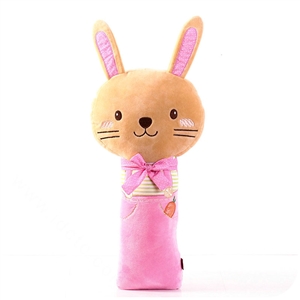 Large Rabbit Plush Car Safety Seat Belt Covers Shoulder Pads PP Cotton for Childen 1pcs - Pink