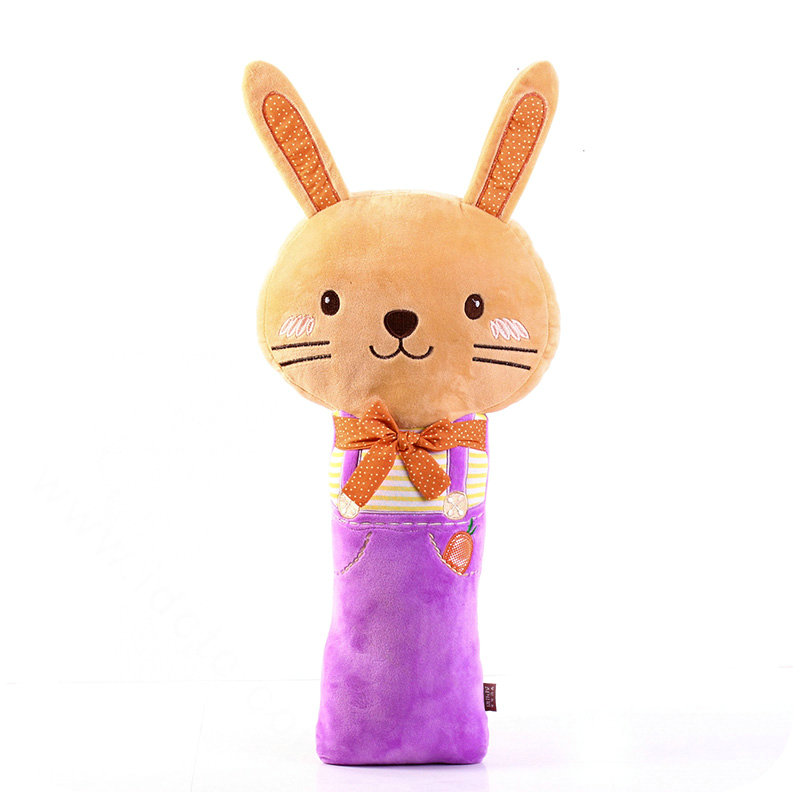 Large Rabbit Plush Car Safety Seat Belt Covers Shoulder Pads PP Cotton for Childen 1pcs - Purple