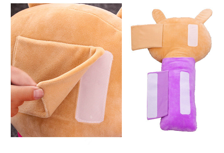 Large Rabbit Plush Car Safety Seat Belt Covers Shoulder Pads PP Cotton for Childen 1pcs - Purple