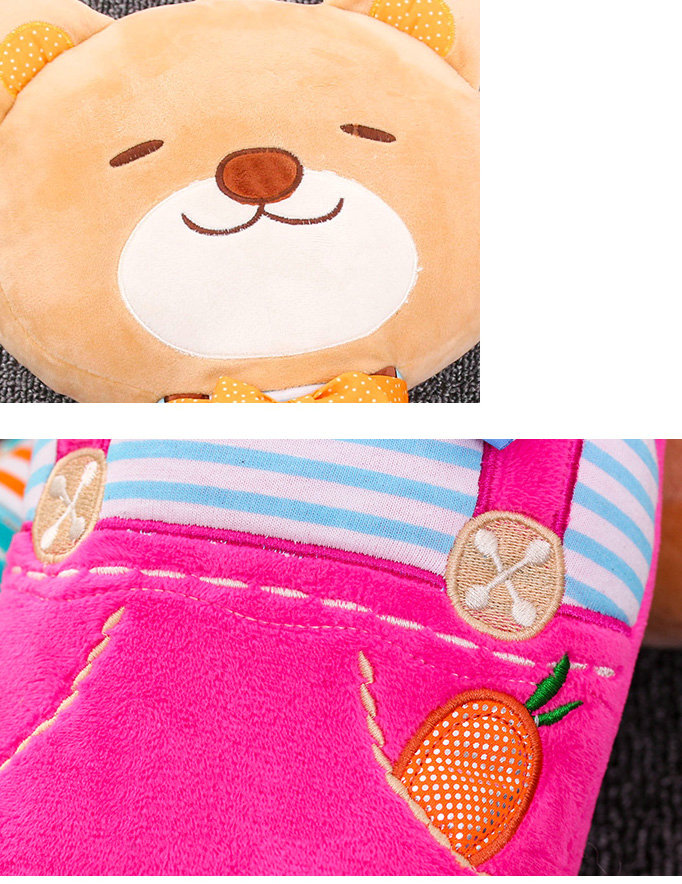 Large Rabbit Plush Car Safety Seat Belt Covers Shoulder Pads PP Cotton for Childen 1pcs - Rose