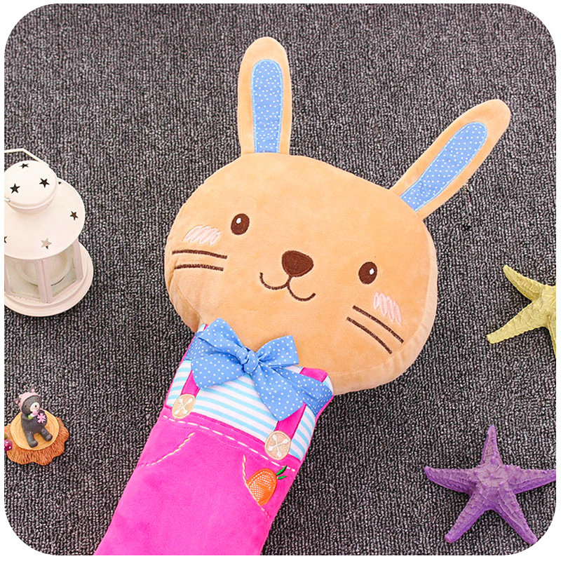 Large Rabbit Plush Car Safety Seat Belt Covers Shoulder Pads PP Cotton for Childen 1pcs - Rose