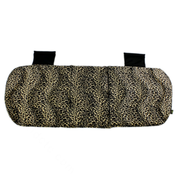 Leopard Print Plush Car Rear Seat Cushion Woman Winter Universal Seat Pads 1pcs - Black Gold
