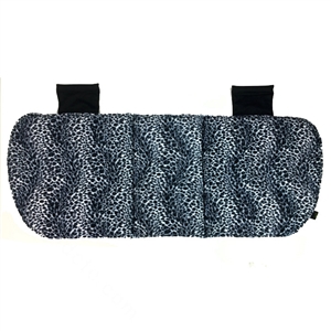 Leopard Print Plush Car Rear Seat Cushion Woman Winter Universal Seat Pads 1pcs - Black White