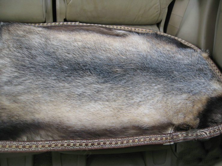 Luxury Badgers leather Car Rear Seat Cushion Universal Auto Whole Fur Long Pads 1pcs - Brown