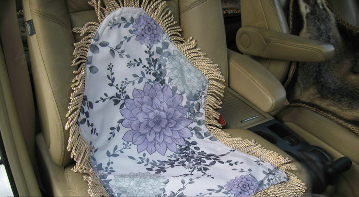 Luxury Badgers leather Car Seat Cushion Universal Auto Whole Fur Pads 1pcs - Brown